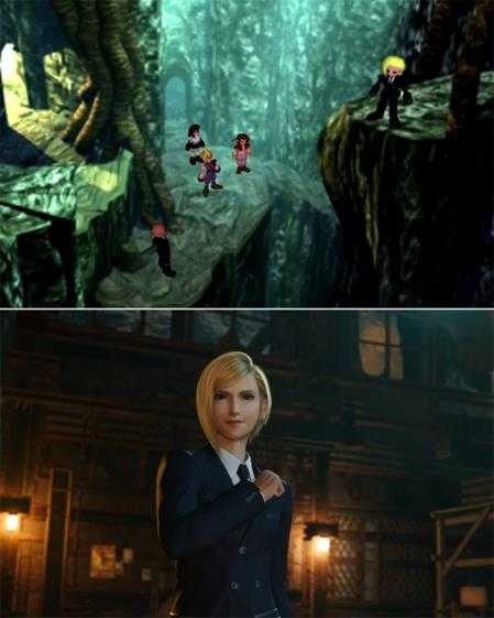 《最终幻想7：重生》与原版画面新对比图：细节更精致