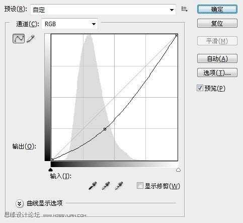 ps利用曲线调出偏暗风景图片鲜艳的绿紫色