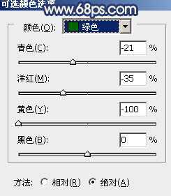 Photoshop将池塘边的人物图片调制成梦幻的蓝黄色效果