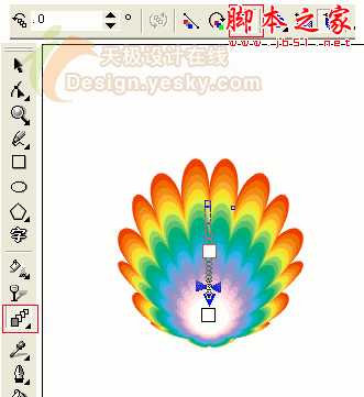 CorelDRAW使用交互式变形绘制斑斓孔雀