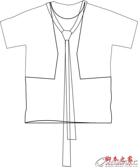 CorelDRAW(CDR)设计制作夏装男士衣服款式图实例教程图文详解