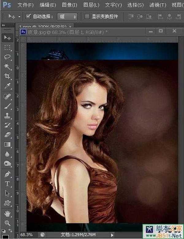 用photoshop给美女照片添加双重曝光特效教程