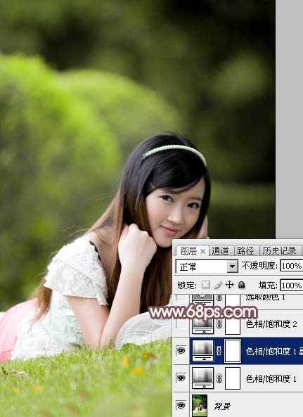 Photoshop打造柔和的古典红褐色外景美女图片