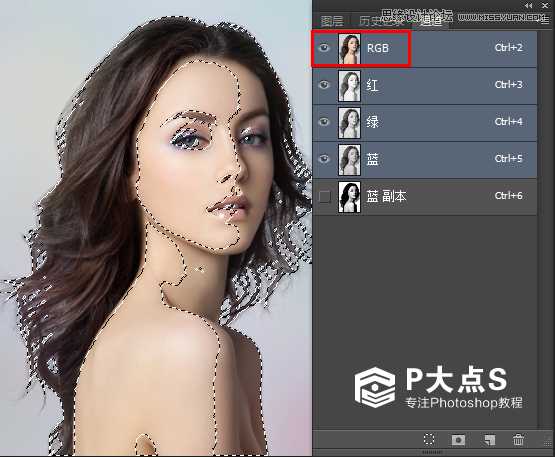 Photoshop合成玫瑰纷飞的美女人像插画教程