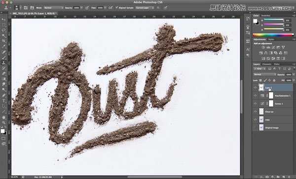 Photoshop创建原汁原味的泥土字体