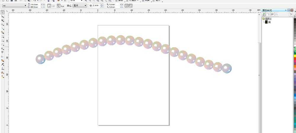 在CDR中制作一条漂亮的珍珠项链