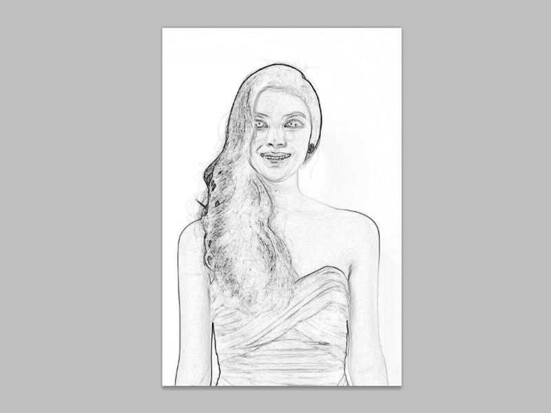 ps如何把普通人物照片变成圆珠笔画效果?