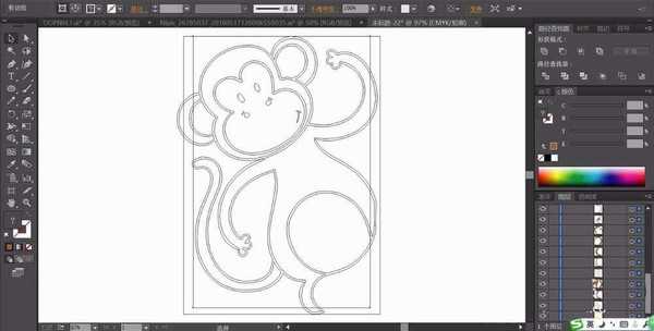 ai怎么画一只小猴子? ai画猴子矢量图的教程