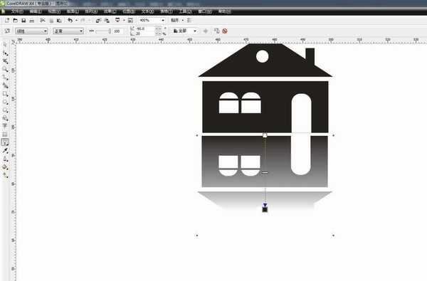 cdr中想要设计有阴影的小房子图标?