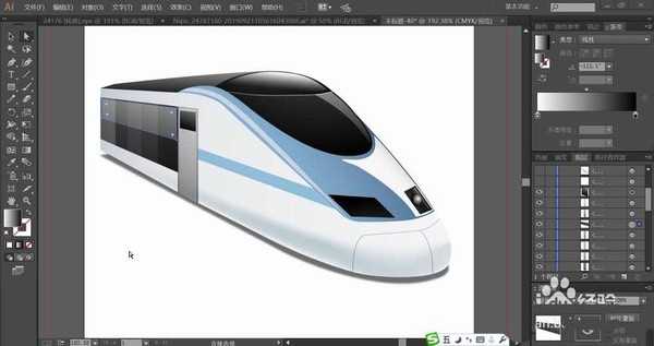 ai怎么画高铁图标? ai列车头图片的画法
