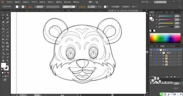 ai怎么设计虎头矢量图? ai老虎头的画法