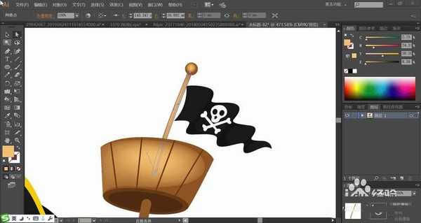 ai怎么设计小小海盗船插画? ai小航海家矢量图的画法