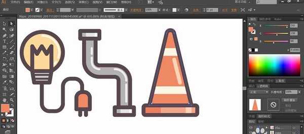 ai怎么设计道路工具图标? ai道路工具logo的画法